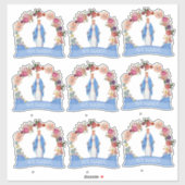 Katholiek Gezegende Maagd Maria Bloemen Religieus Sticker (Vel)