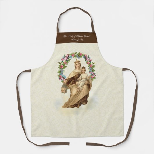 Katholiek Gezegende Maagd Maria Mount Karmel Flora Schort (Voorkant)