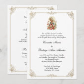 Katholiek Gezegende Maagd Maria Rozen Bruiloft Kaart (Voorkant / Achterkant)