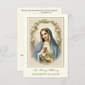Katholiek Gezegende Moeder Maria Begrafenis Kaart (Voorkant / Achterkant)