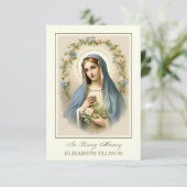 Katholiek Gezegende Moeder Maria Begrafenis Kaart (Staand voorkant)