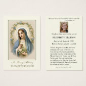 Katholiek Gezegende Moeder Maria Begrafenis Kaart (Voorkant /achterkant)