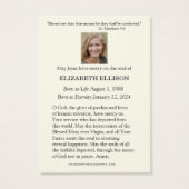 Katholiek Gezegende Moeder Maria Begrafenis Kaart (Achterkant)