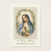 Katholiek Gezegende Moeder Maria Begrafenis Kaart (Voorkant)