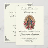 Katholiek Guadalupe Elegant Religieuze Afstuderen Kaart (Voorkant / Achterkant)