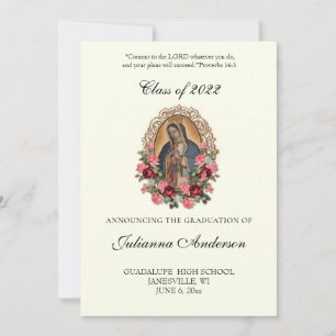 Katholiek Guadalupe Elegant Religieuze Afstuderen Kaart