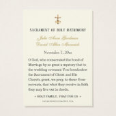 Katholiek Heilig Gezin Huwelijk Heilige Kaart (Achterkant)