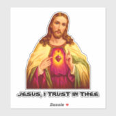 Katholiek Heilig Hart Goddelijke Barmhartigheid Je Sticker (Vel)