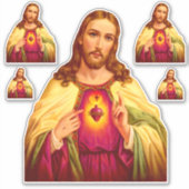 Katholiek Heilig Hart Goddelijke Barmhartigheid Je Sticker (Voorkant)