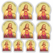 Katholiek Heilig Hart Goddelijke Barmhartigheid Je Sticker (Voorkant)