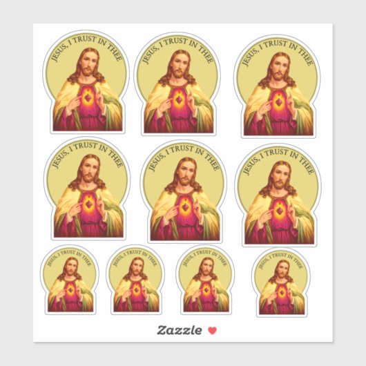 Katholiek Heilig Hart Goddelijke Barmhartigheid Je Sticker (Vel)