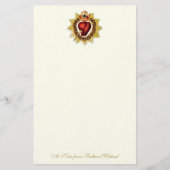 Katholiek Heilig Hart Jezus Religieus Briefpapier (Voorkant)
