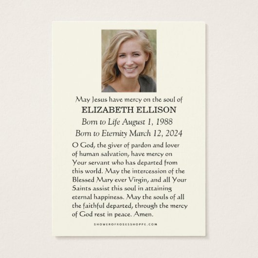 Katholiek Heilig Hart van Jezus Kaart van het Begr (Achterkant)