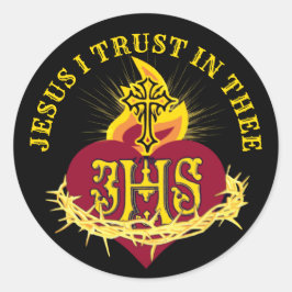 Katholiek Heilig Hart van Jezus Religieus Ronde Sticker