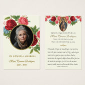 Katholiek herdenkingsgebed Guadalupe Visitekaartje (Voorkant /achterkant)