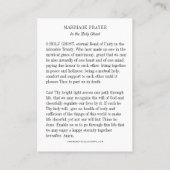 Katholiek Huwelijk Gebed tot Heilige Geest (Geest) Visitekaartje (Achterkant)