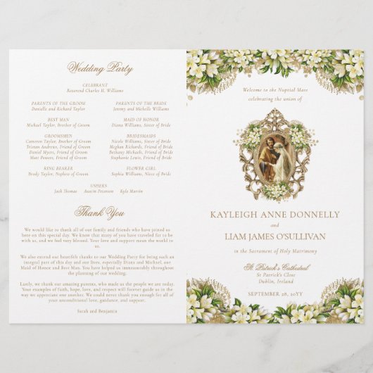  Katholiek Huwelijksceremonie Programma (Voorkant)