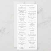 Katholiek huwelijksceremonieprogramma van Kristen (Achterkant)