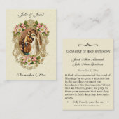 Katholiek huwelijksgebed Bruid Bruidegom Mary Jose Plaatskaartje (Voorkant / Achterkant)