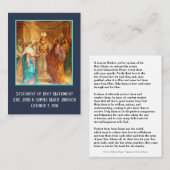 Katholiek huwelijksgebed gunst heilige Kaarten Visitekaartje (Voorkant / Achterkant)