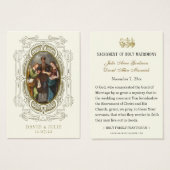 Katholiek huwelijksgebed Heilige Kaart Betrothal (Voorkant /achterkant)