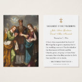Katholiek Huwelijksgebed Heilige Kaart Huwelijk (Voorkant /achterkant)