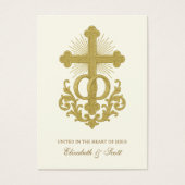 Katholiek huwelijksgebed Kaart Gold Cross (Voorkant)