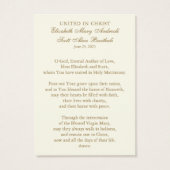 Katholiek huwelijksgebed Kaart Jezus (Achterkant)