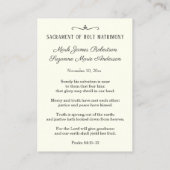 Katholiek huwelijksgebed Kaart Maagd & Kind Visitekaartje (Achterkant)