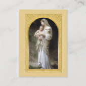 Katholiek huwelijksgebed Kaart Maagd & Kind Visitekaartje (Voorkant)