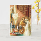 Katholiek huwelijksgebed Witte liefde script overl Kaart (Gele Bloem)