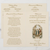 Katholiek Huwelijksprogramma voor de Huwelijksmis (Voorkant / Achterkant)
