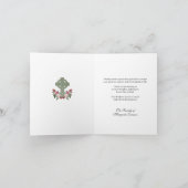 Katholiek Iers Keltisch Kruis Rozen Condoleance Bedankkaart (Binnen)