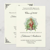 Katholiek Jezus Elegant Religieus Afstuderen Kaart (Voorkant / Achterkant)