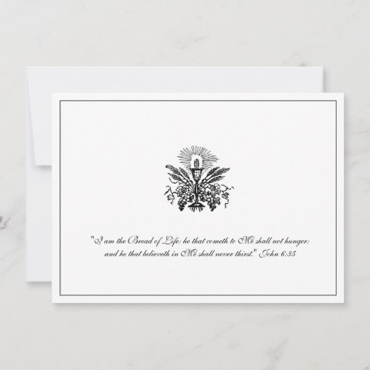 Katholiek Jezus Meisje Eerste Communie Uitnodiging (Achterkant)