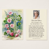 Katholiek Keltisch Kruis Rouwherdenking Gebed Visitekaartje (Voorkant /achterkant)