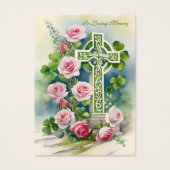 Katholiek Keltisch Kruis Rouwherdenking Gebed Visitekaartje (Voorkant)