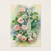 Katholiek Keltisch Kruis Uitvaart Gebed Visitekaartje (Voorkant)