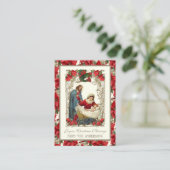 Katholiek Kerstmis Geboorte Gebed Drie Hart Visitekaartje (Staand voorkant)