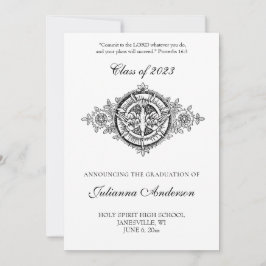 Katholiek Klassiek Elegant Heilige Geest Afstudere Kaart