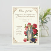 Katholiek Klassiek Elegant Religieuze Afstuderen I Kaart (Staand voorkant)