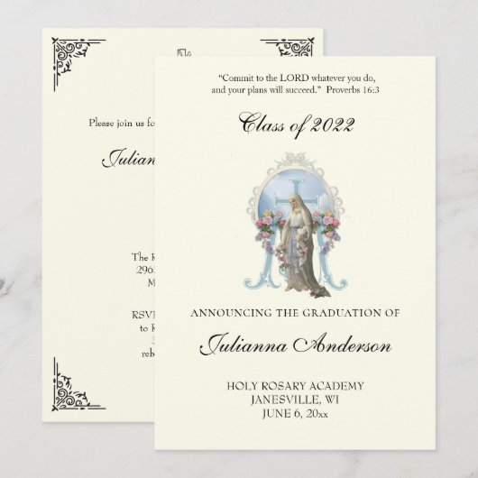 katholiek klassiek legant Afstuderen in religie Kaart (Voorkant / Achterkant)