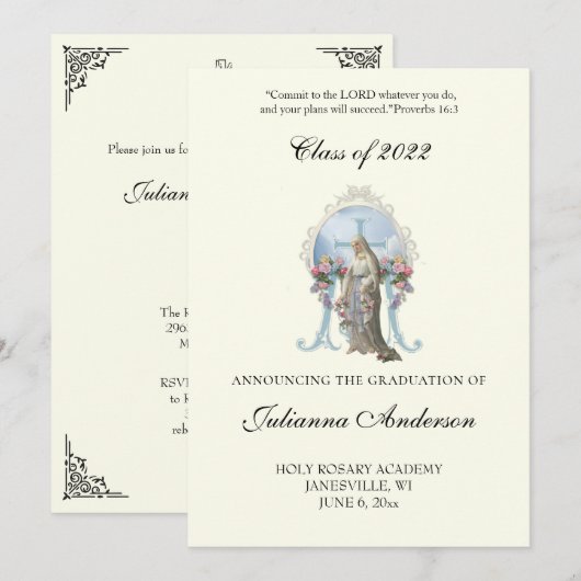 katholiek klassiek legant Afstuderen in religie Kaart (Voorkant / Achterkant)