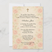 Katholiek Meisje Doop Moeder Maria Roze Rozen Kaart (Voorkant)