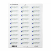 Katholiek Misty-Blue & Groen Monogrammed Etiket (Full Sheet)