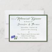 Katholiek Misty-Blue & Groen repetitie diner Kaart (Voorkant)