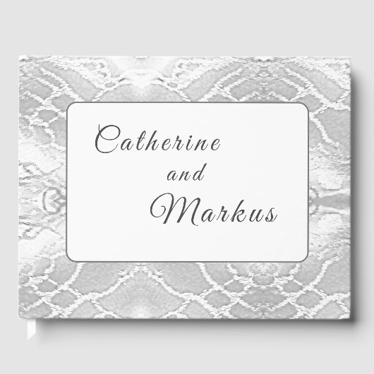 Katholiek nep-satijn gastenboek (Voorkant)