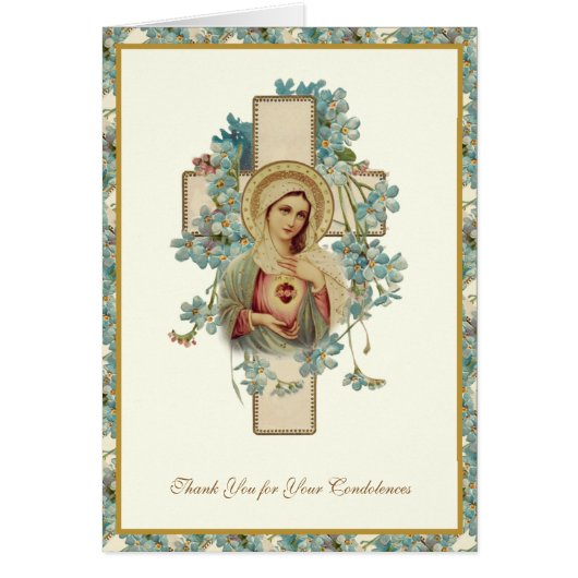 Katholiek ONBEVLEKT HART MARIA Begrafenis Condolea (Voorkant)