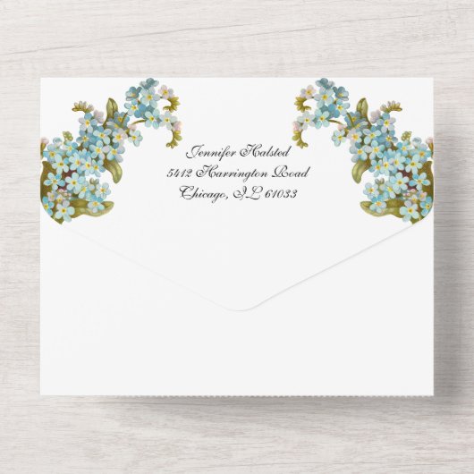 Katholiek Onbevlekt Hart Maria Bruiloft Uitnodigin All In One Uitnodiging (Achterkant)