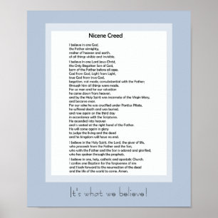 Katholiek Poster Nicene Creed Christelijk Credo